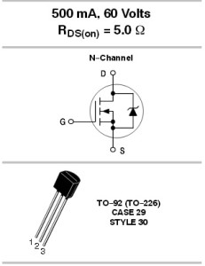 mosfet semiconductor bs170g