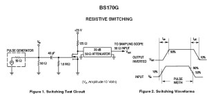 mosfet semiconductor bs170g test circuit