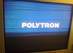 tv tabung cacat vertikal dari tengah ke bawah