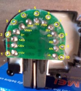 menghitung urutan kaki pin flyback tv