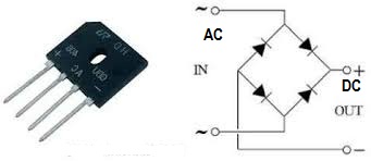 simbol dioda bridge untuk penyearah