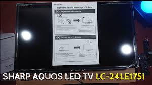 firmware tv sharp aquos lc24le175i